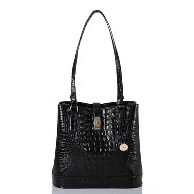 Black Brahmin Fiora Women's Bucket Bags | 0423598-VD