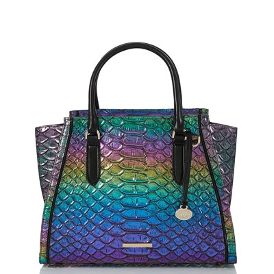 Multicolor Brahmin Priscilla Satchel Women's Satchel Bags | 5186247-BP