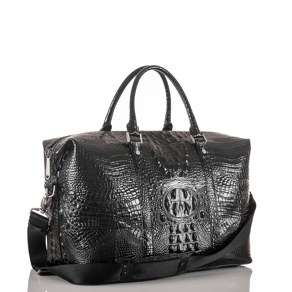 Black Brahmin Duxbury Duffle Women's Travel Bags | 6370291-FS